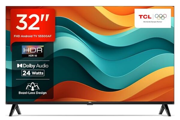 TCL 80.04 cm (32 inches) Metallic Bezel-Less HD Ready Smart Android LED TV 32L4B